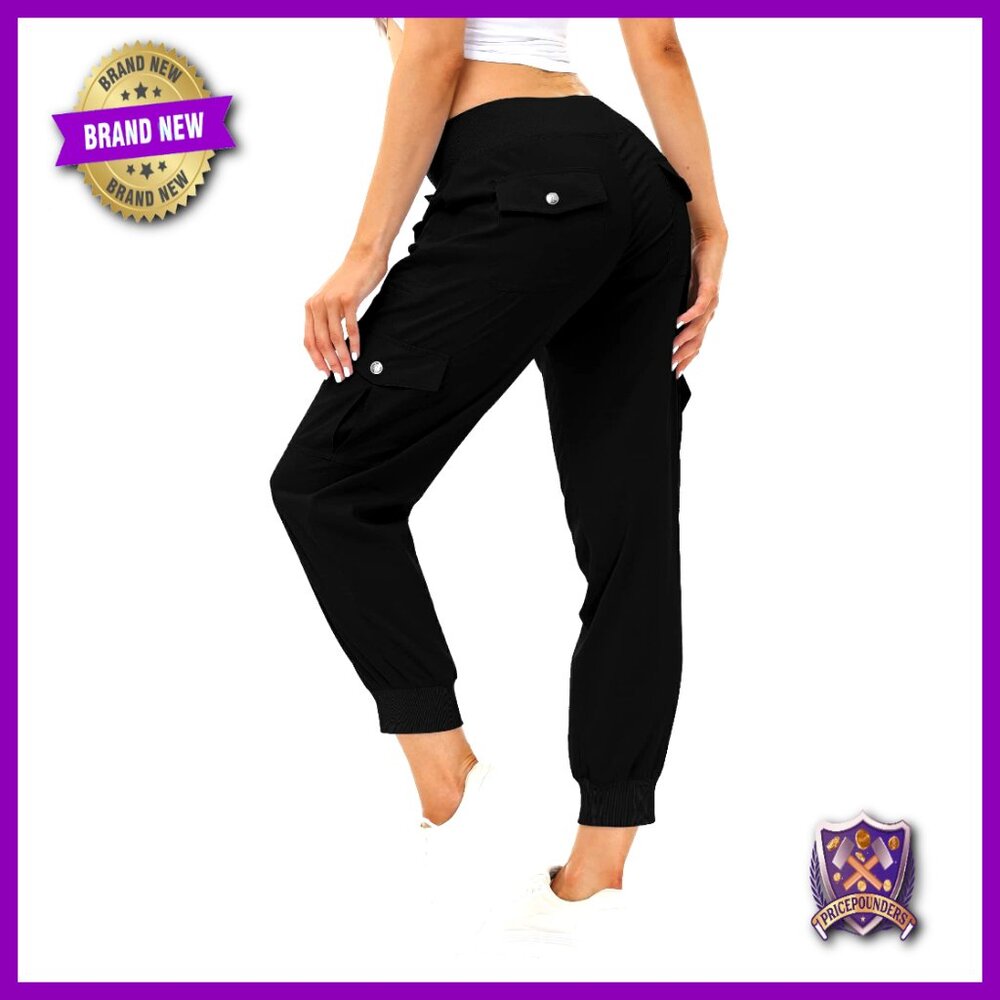 Lightweight Hiking Cargo Pants Quick Dry Elastic Waist Joggers Casual Travel